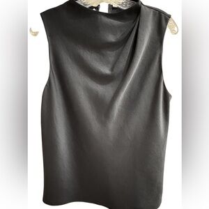 Vince Charcoal Sleeveless Blouse